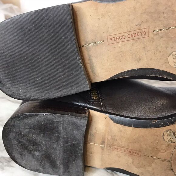 Vince Camuto Womens Leather Boots Sz US 8B/EU 38 Knee High Brown Quilted Zipper - Picture 8 of 12